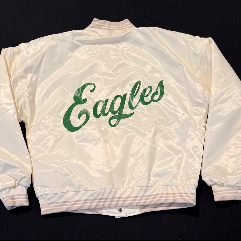Philadelphia Eagles Starter‎ NFL Satin White & Green Jacket Size Medium